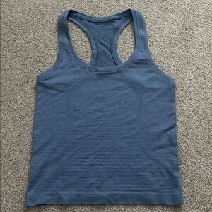 Lululemon Race Length Blue Racerback Tank